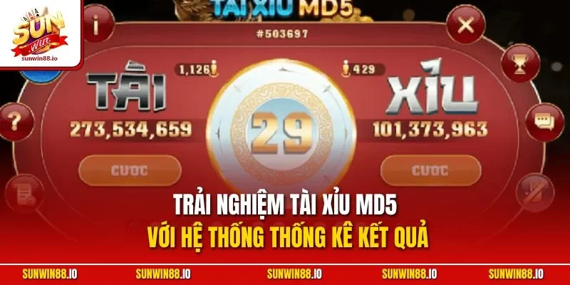Tài Xỉu MD5 Go88 | Hình Thức Live Đình Đám Tại Sunwin 12 Sunwin Trải nghiệm tài xỉu MD5 với hệ thống thống kê kết quả