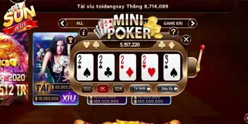 Cách chơi game Mini Poker rất đơn giản, dễ hiểu cho người tham gia