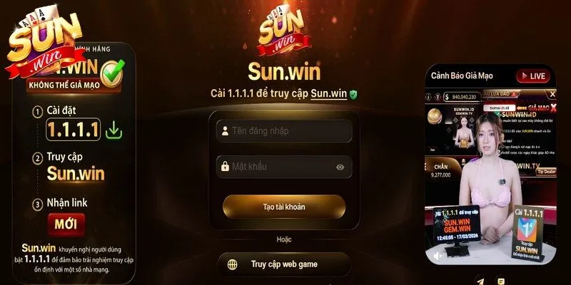 Sunwin từ lâu đã khẳng định vị thế là một cổng game bài đổi thưởng uy tín